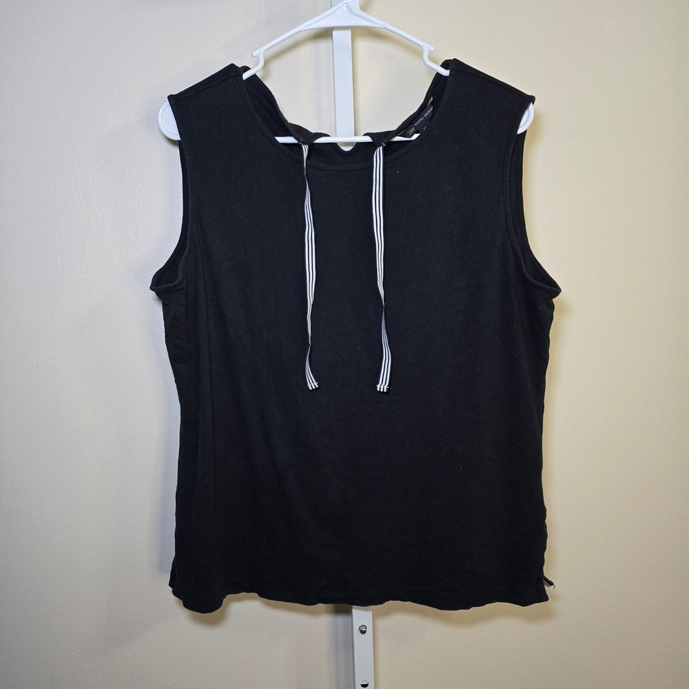 Brooks Brothers 346 Black Sleeveless Tank Top Women's XL Casual - Picture 1 of 4